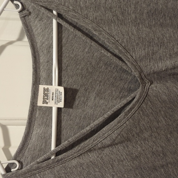 Victoria Secret PINK Criss Cross Front cold shoulder crop top size Medium - Picture 2 of 5